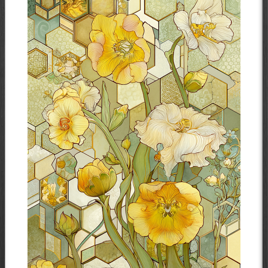 Honningduftens stille sus - Black Frame, With White Border