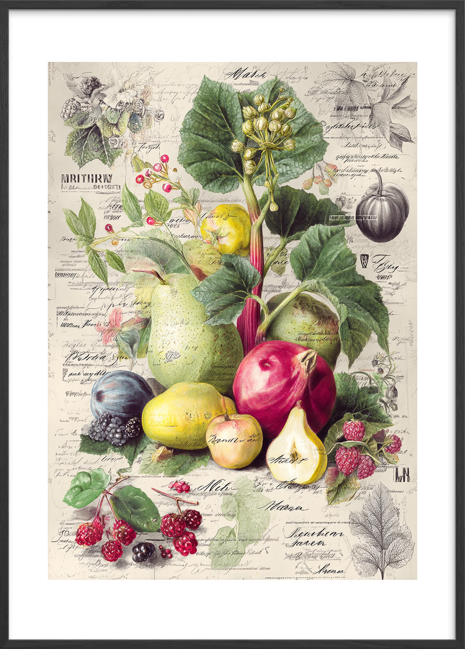 Sødme under blæk og blad - Black Frame, With White Border