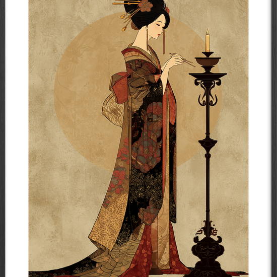 Silkens kølige kærtegn - Black Frame, With White Border