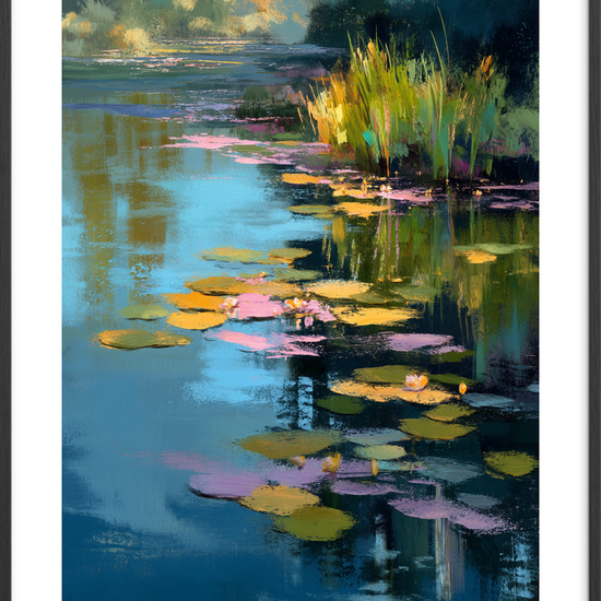 Vandets sagte klang - Black Frame, With White Border