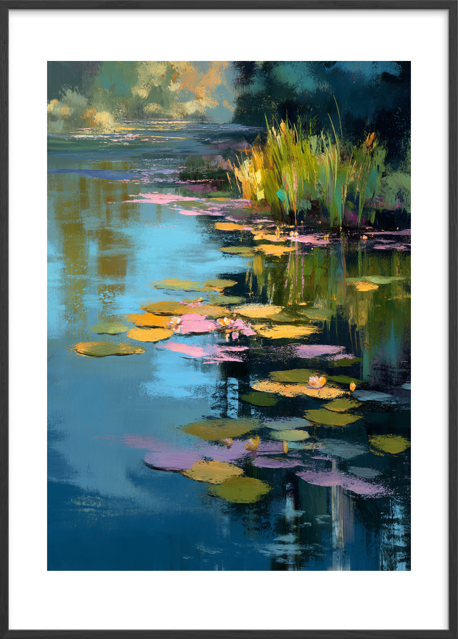 Vandets sagte klang - Black Frame, With White Border