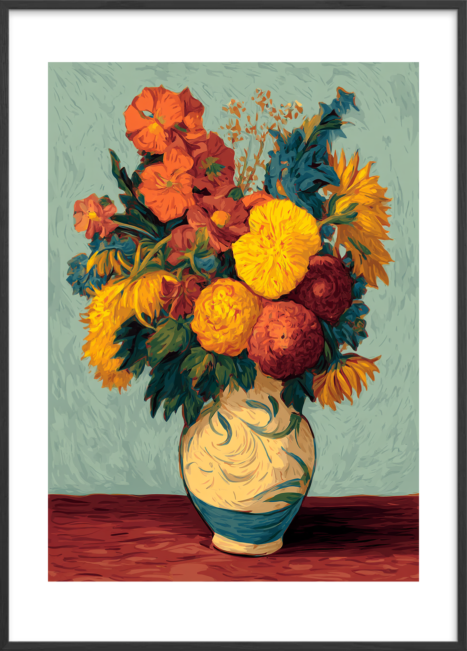 Hviskende farver, varm duft - Black Frame, With White Border