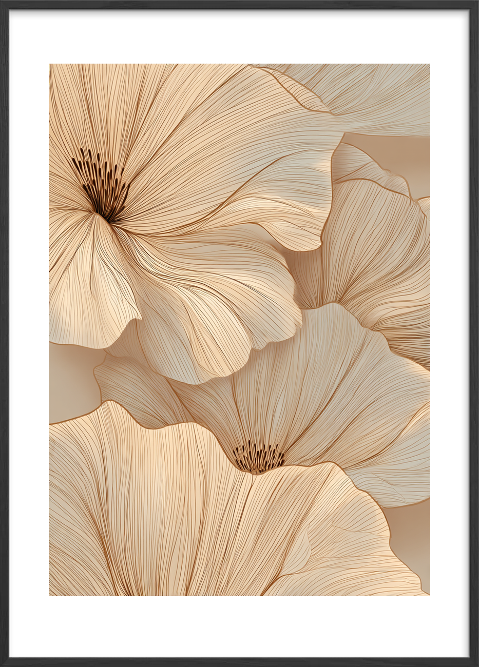 Hviskende fløjlsbølger - Black Frame, With White Border