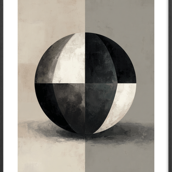 Stum symfoni i gråtoner - Black Frame, With White Border