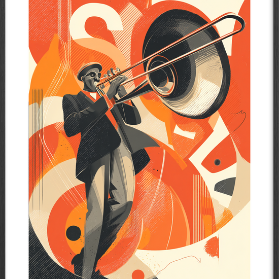 Trombonens varme rumklang - Black Frame, With White Border