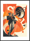 Trombonens varme rumklang - Black Frame, With White Border