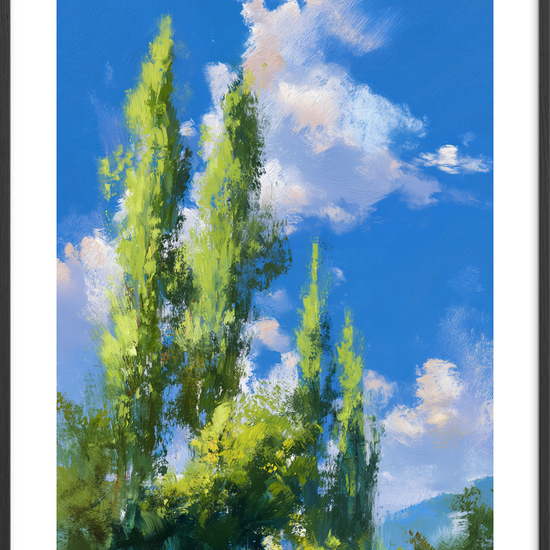 Duften af sommerhimlen - Black Frame, With White Border