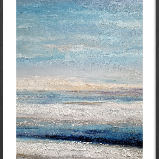 Havets blide hvisken - Black Frame, With White Border