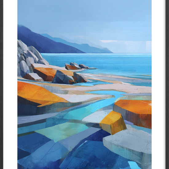 Bølgernes salte hvisken - Black Frame, With White Border