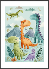 Dovne dinosaurernes bløde sus - Black Frame, With White Border