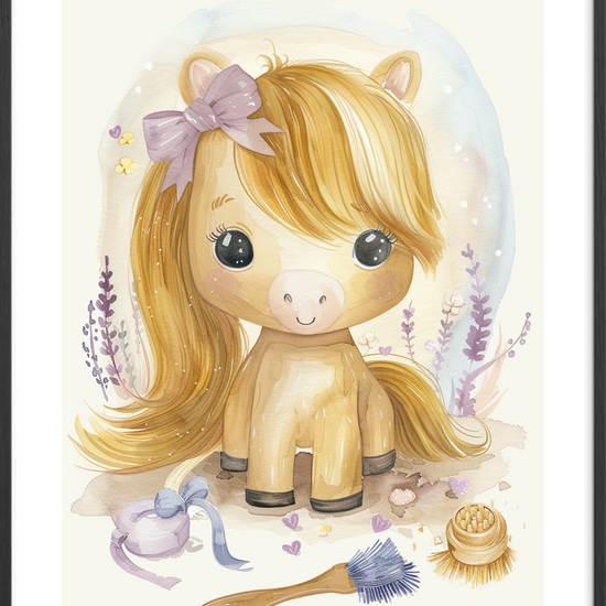 Lavendelens blide hvisken - Black Frame, With White Border