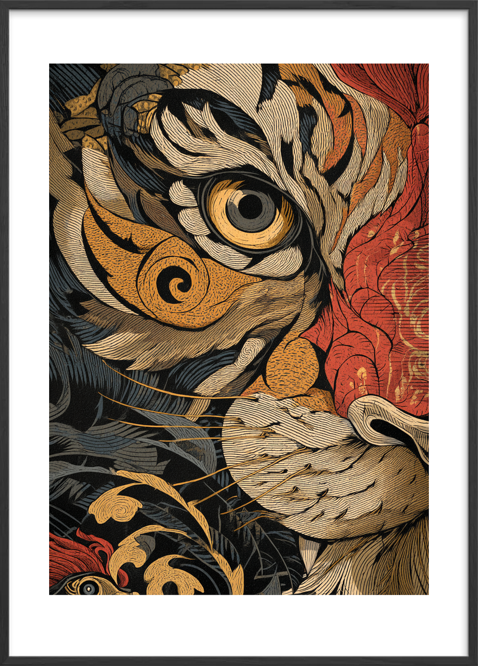 Silkens hemmelige brøl - Black Frame, With White Border