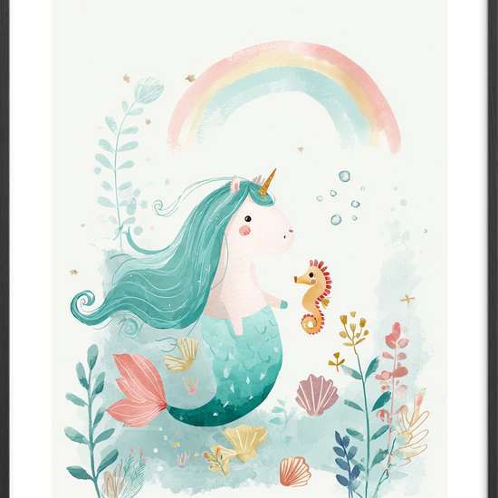 Regnbuens salte hvisken - Black Frame, With White Border