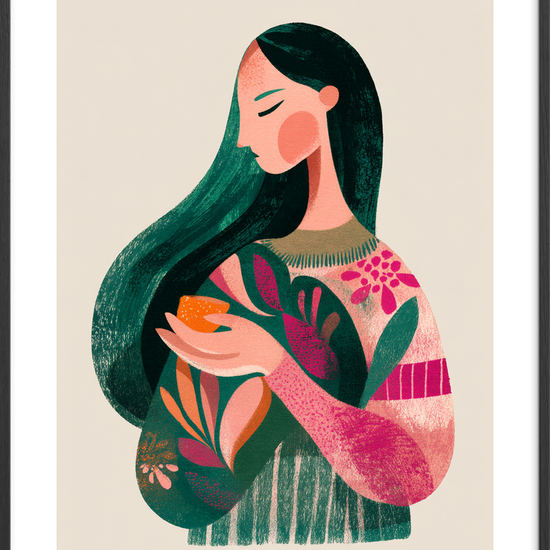 Smagen af grønne minder - Black Frame, With White Border