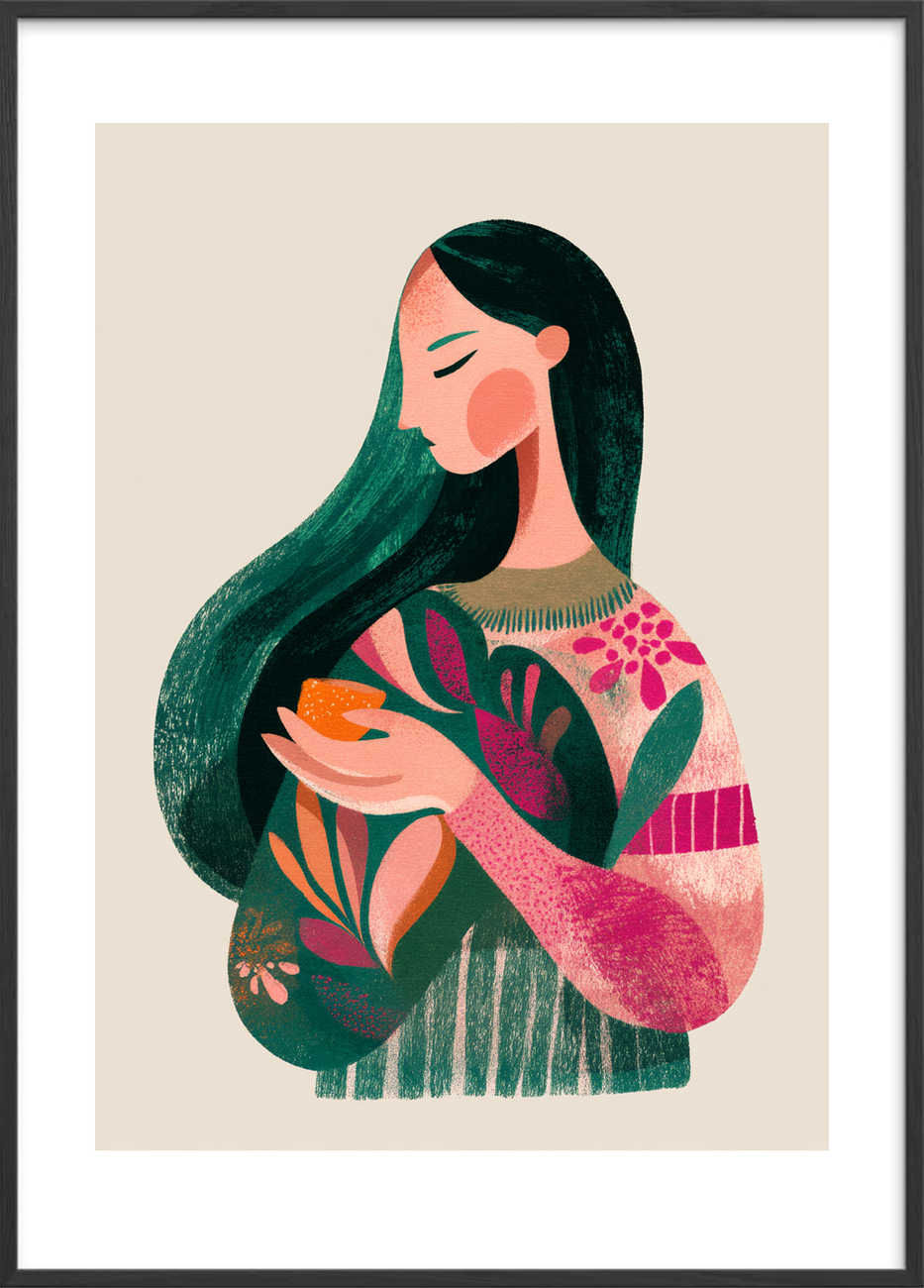 Smagen af grønne minder - Black Frame, With White Border