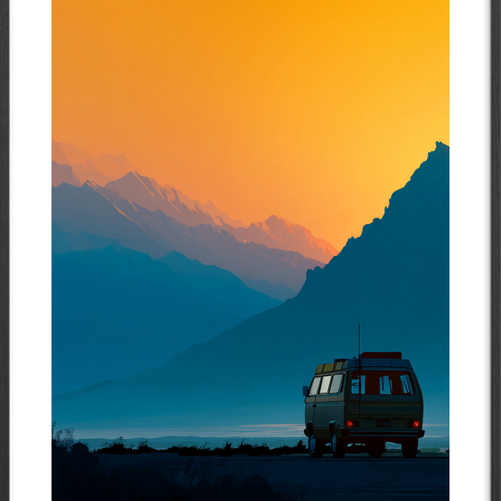 Aftenens varme hvisken - Black Frame, With White Border