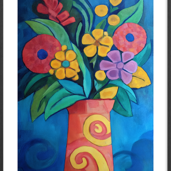 Duften af regnvåde farver - Black Frame, With White Border