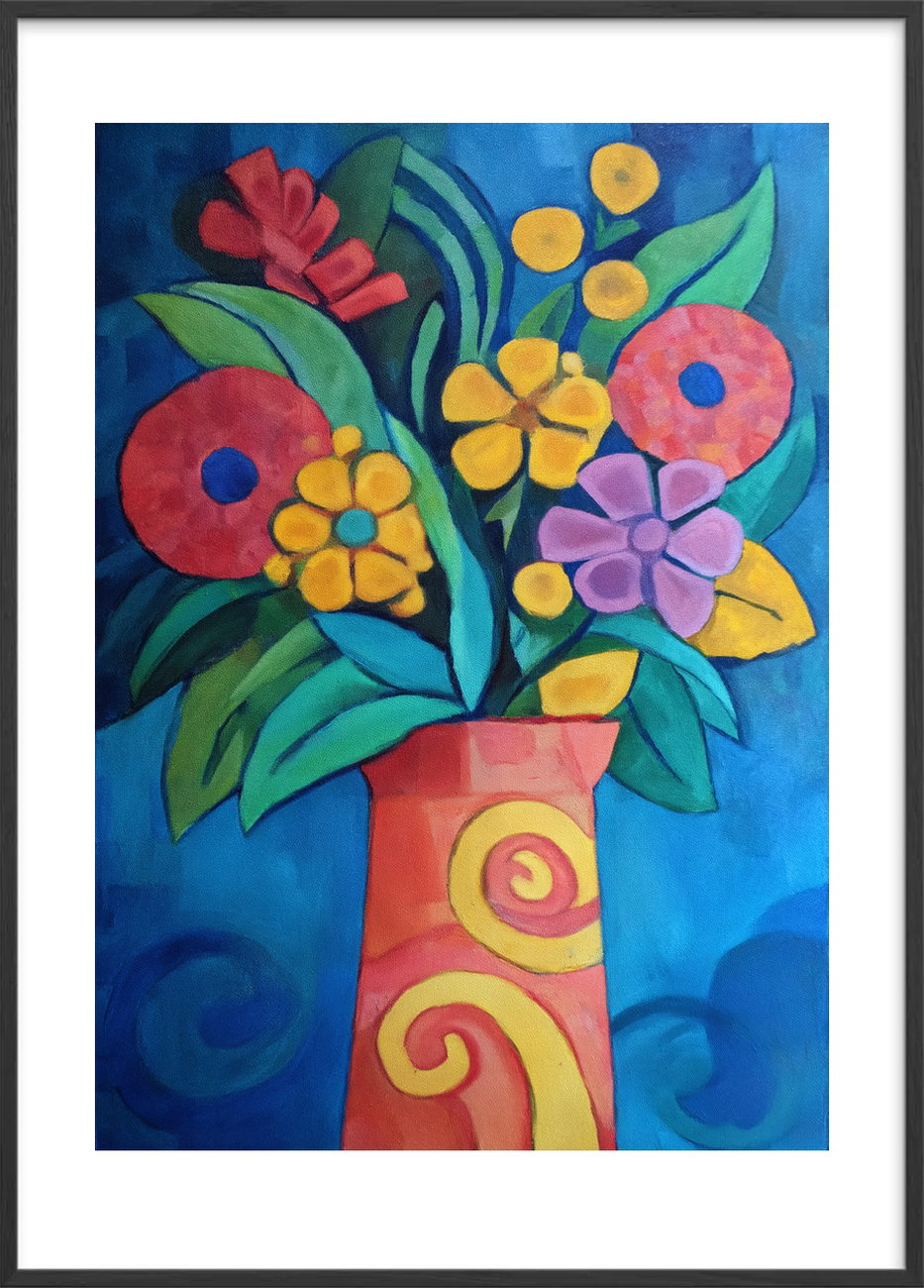 Duften af regnvåde farver - Black Frame, With White Border