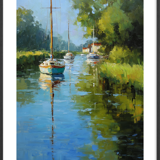 Spejlets stille sang - Black Frame, With White Border