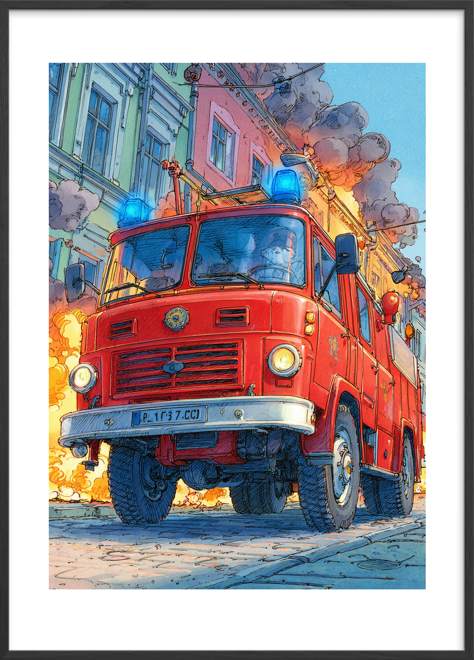 Sirenernes brændende klang - Black Frame, With White Border