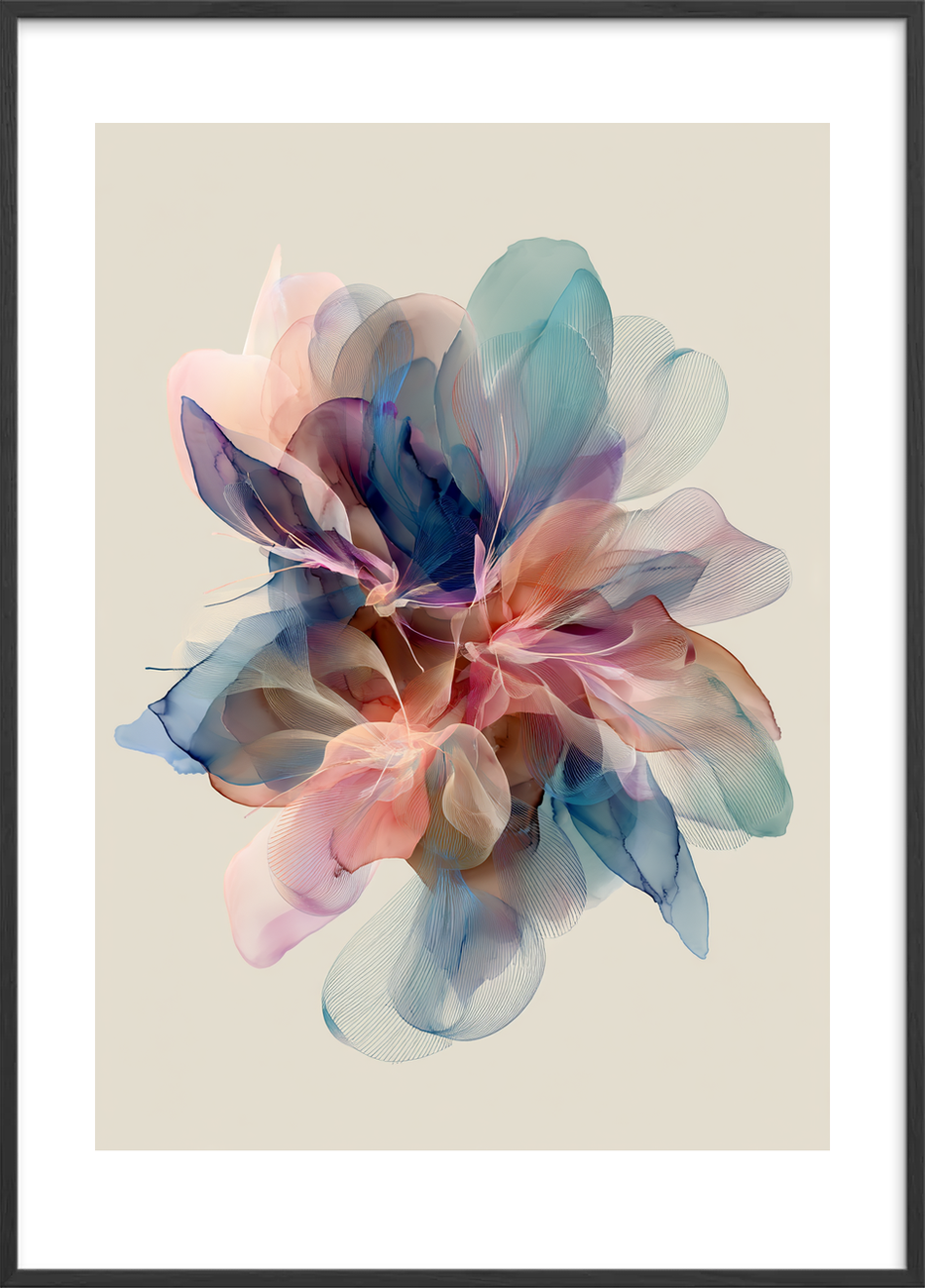 Suset af silke - Black Frame, With White Border