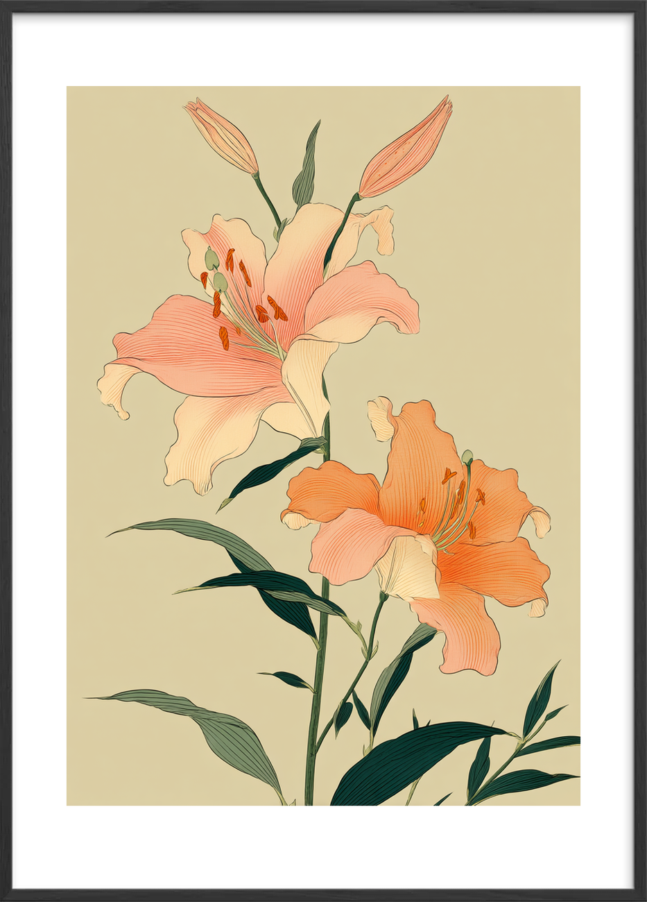 Hvisken i fløjlsblød luft - Black Frame, With White Border