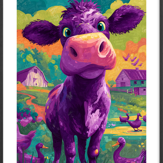 Mælkens symfoni - Black Frame, With White Border