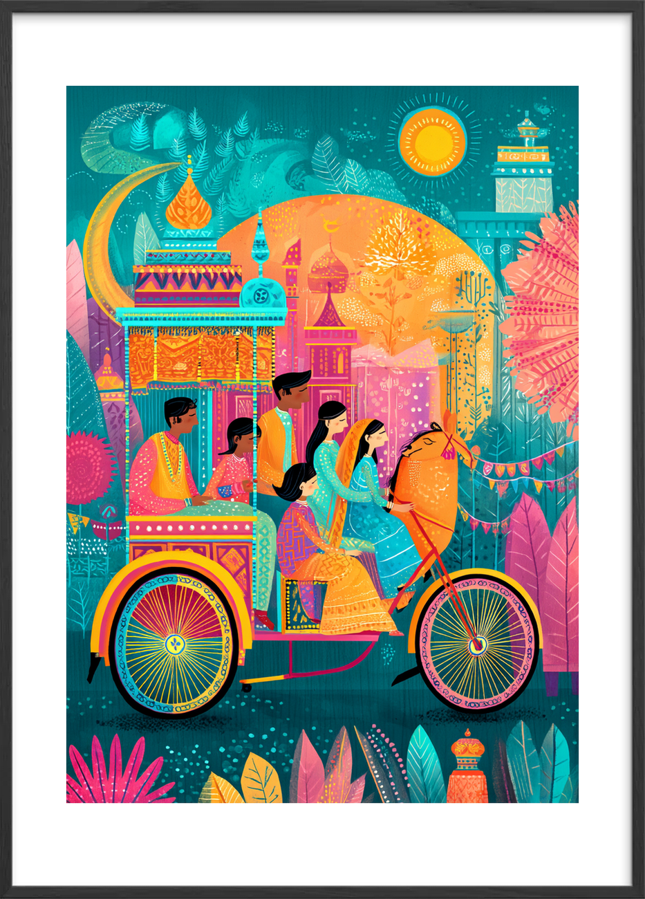 Lyden af farver og hjul - Black Frame, With White Border