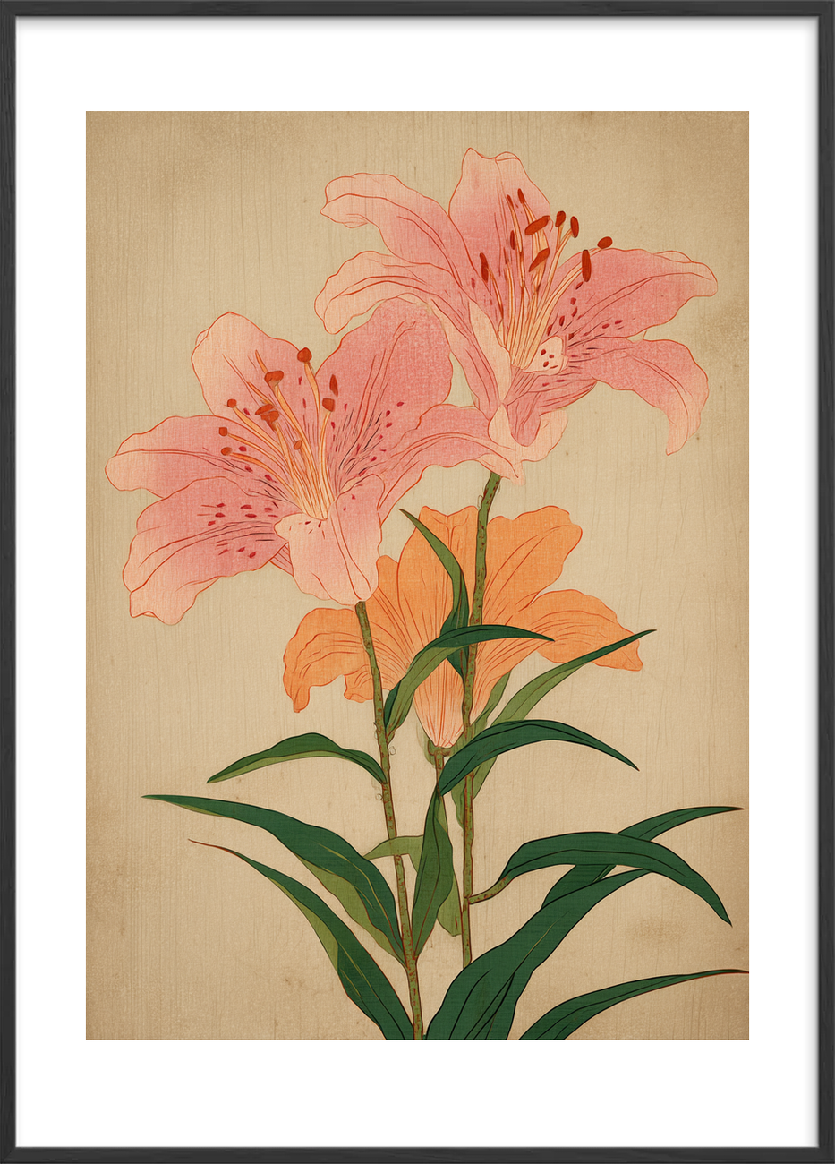 Duftens stille sang - Black Frame, With White Border