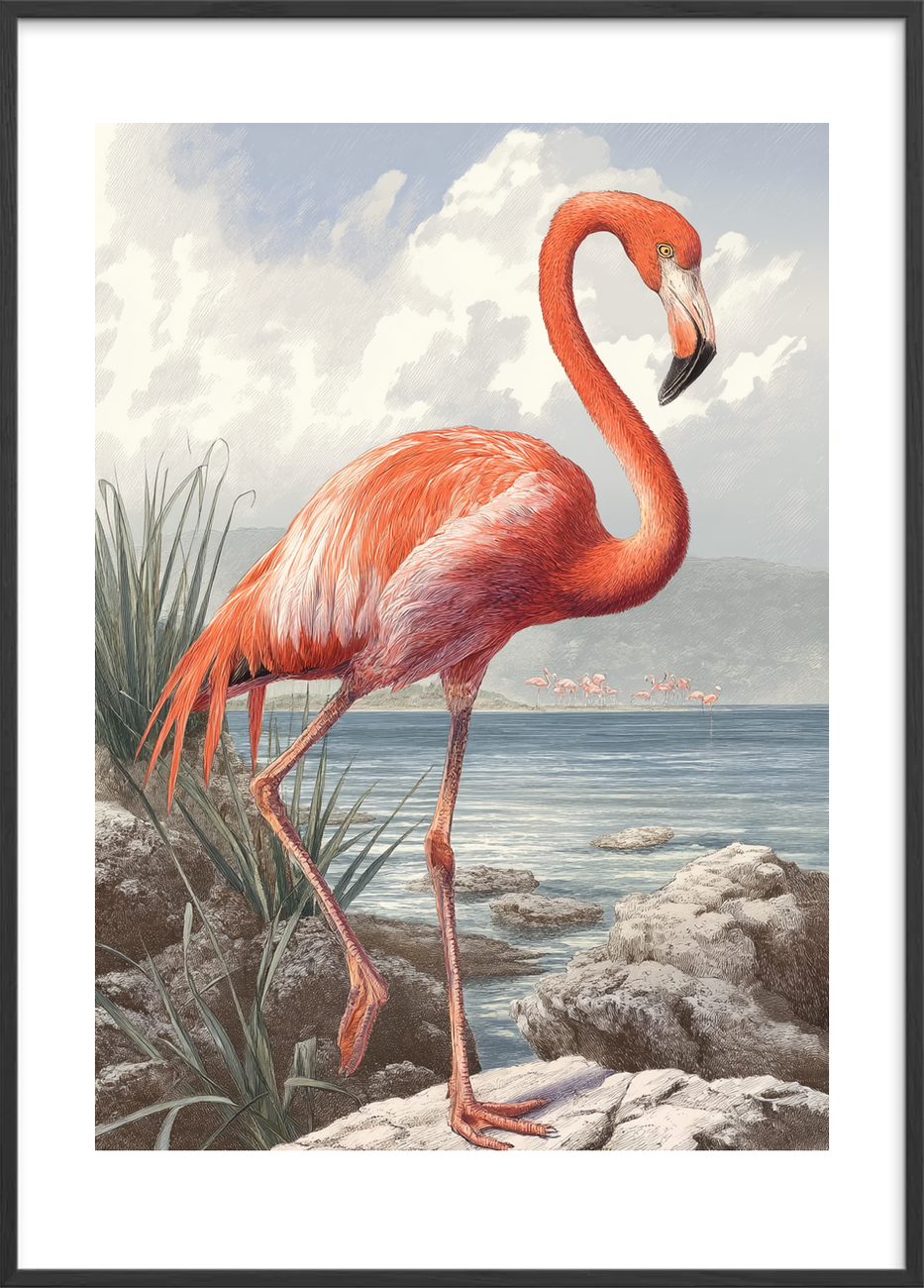 Saltens sagte klagesang - Black Frame, With White Border