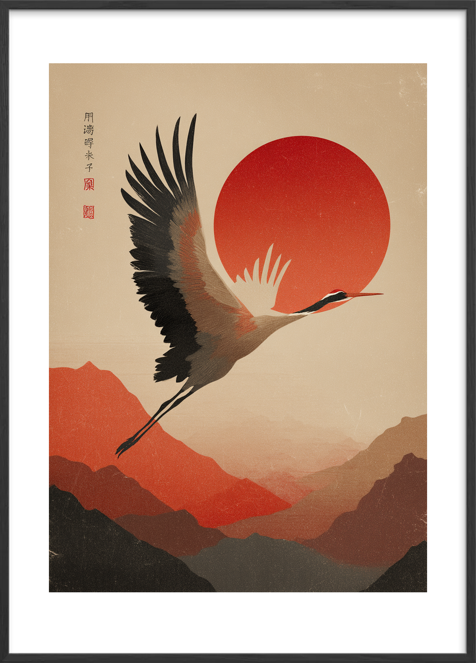 Klang af sol og vinger - Black Frame, With White Border