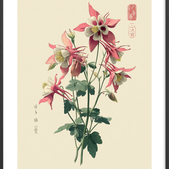 Blomsternes sagte klokkespil - Black Frame, With White Border