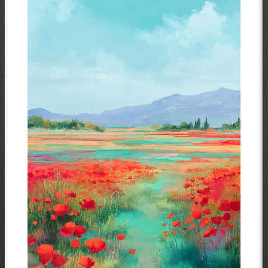 Sommerens røde sus - Black Frame, With White Border