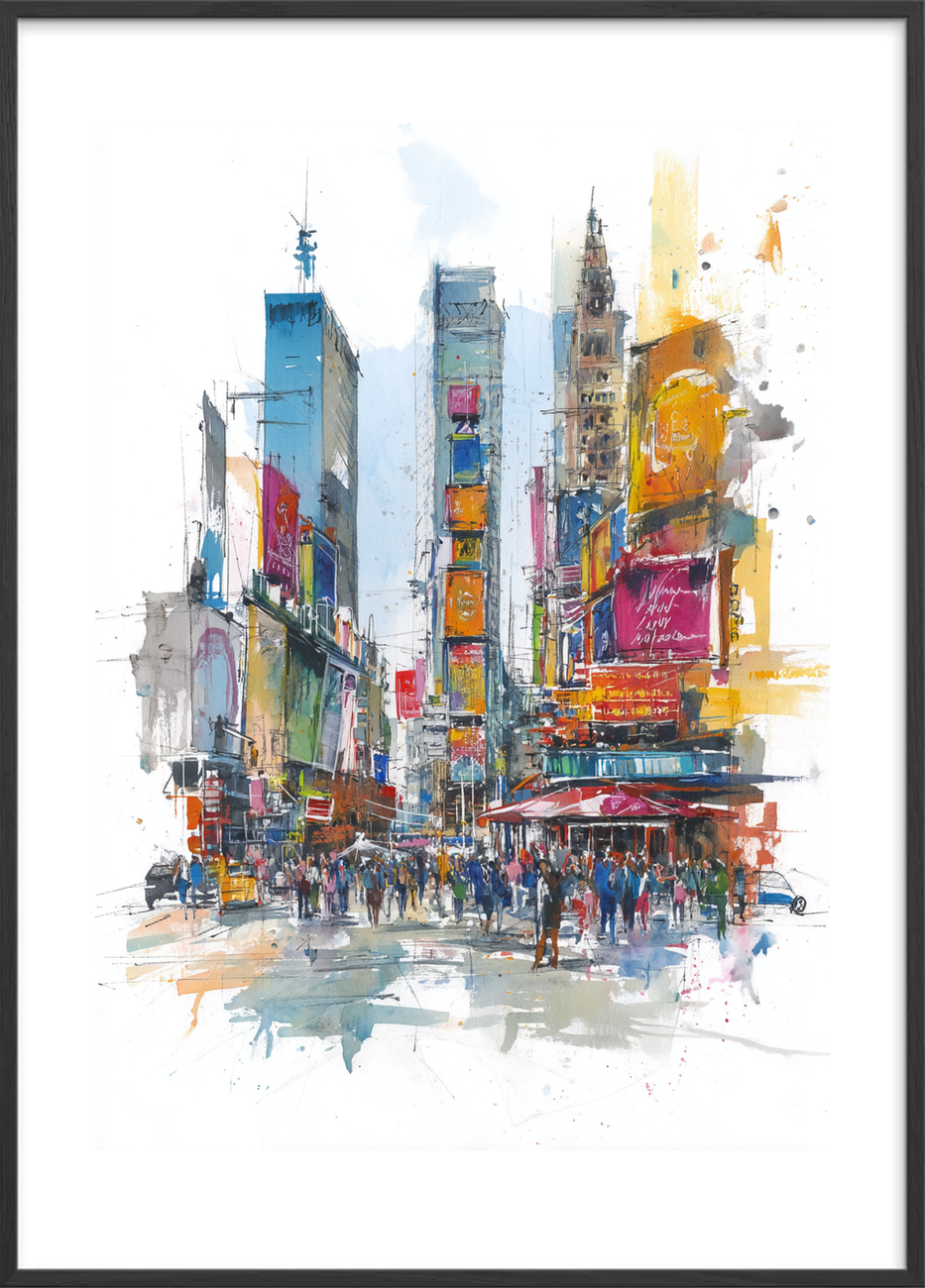 Lyd af neon og fodtrin - Black Frame, With White Border