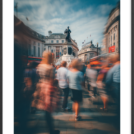 Byens sus af stemmer - Black Frame, With White Border