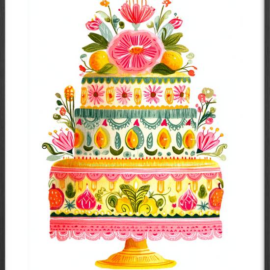 Lag på lag af sødme - Black Frame, With White Border