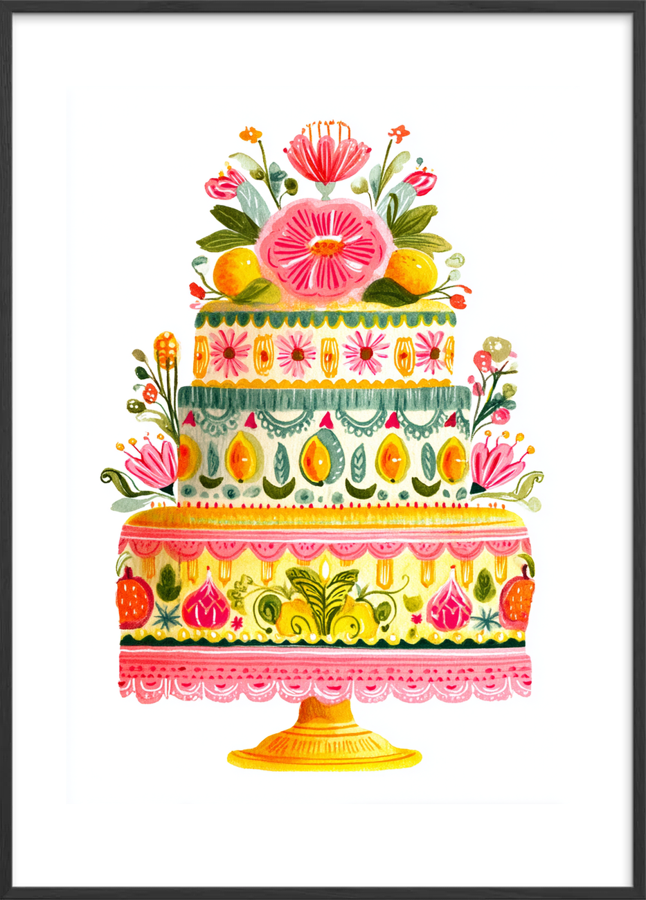 Lag på lag af sødme - Black Frame, With White Border