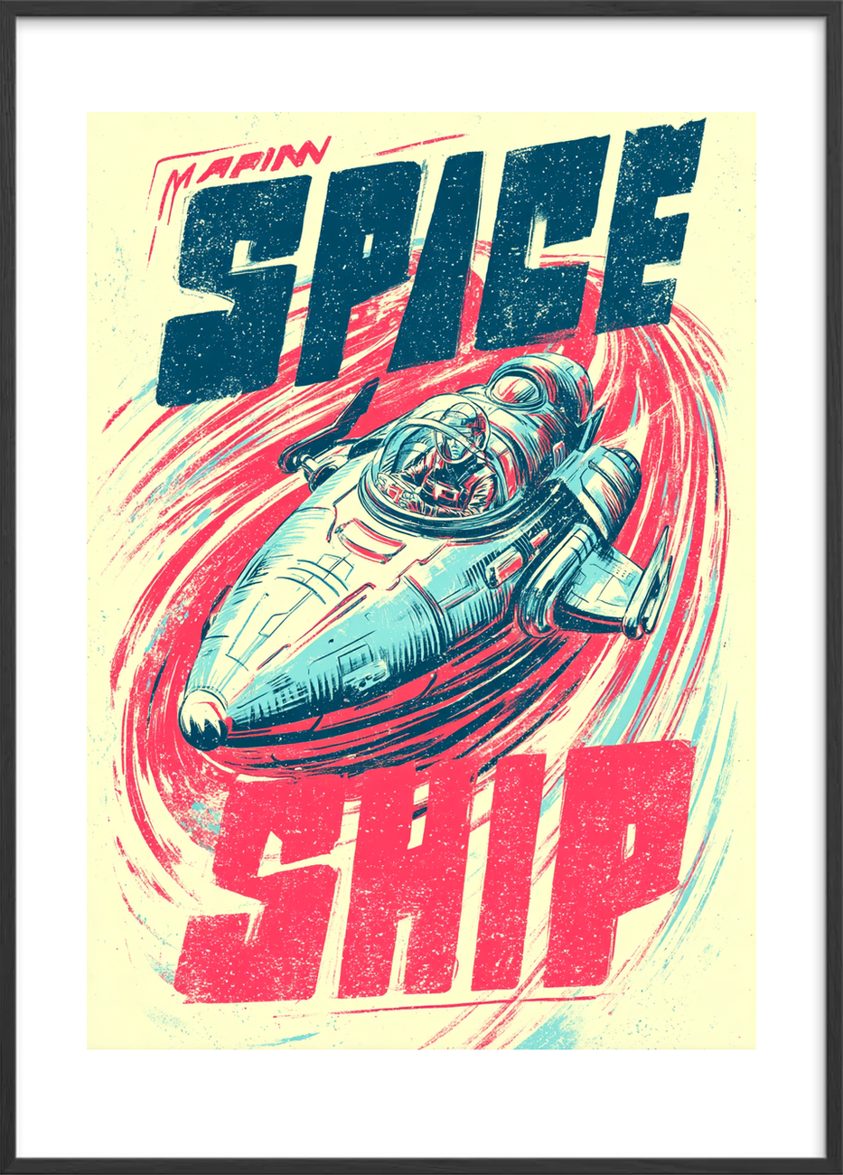 Stjernesusets kolde berøring - Black Frame, With White Border