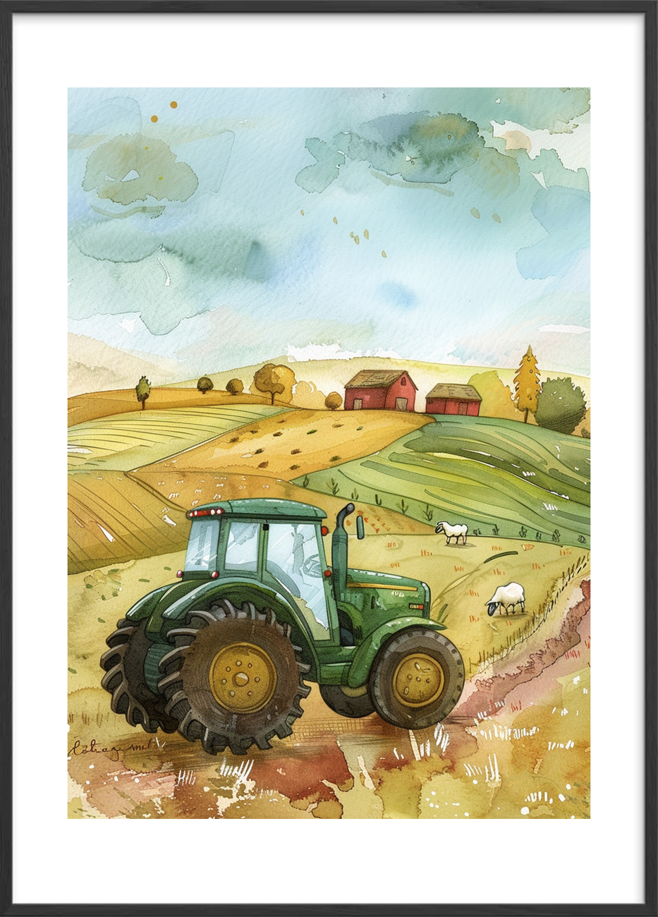 Vindens sagte hvisken - Black Frame, With White Border