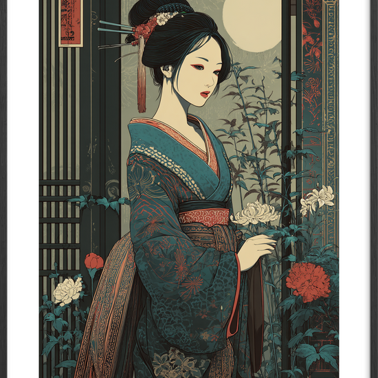 Måneskins kolde kærtegn - Black Frame, With White Border