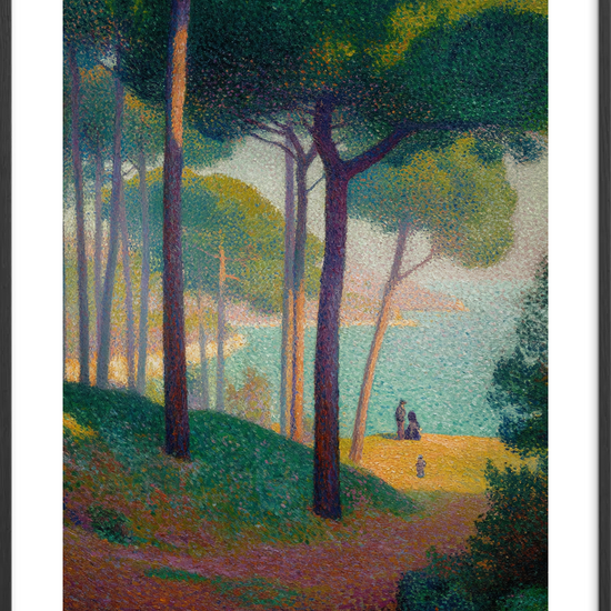 Stille hvisken ved kysten - Black Frame, With White Border