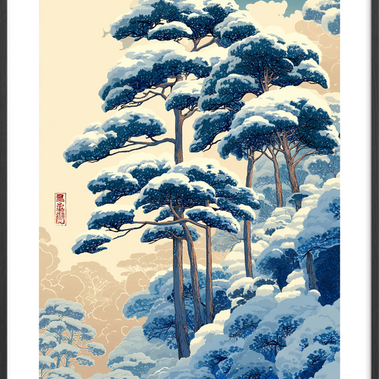 Stilhedens kolde åndedrag - Black Frame, With White Border