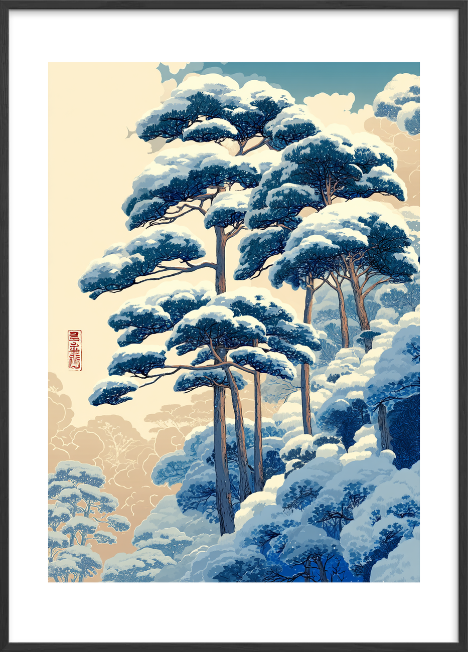 Stilhedens kolde åndedrag - Black Frame, With White Border