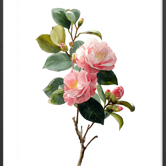 Silkesus i morgenlys - Black Frame, With White Border