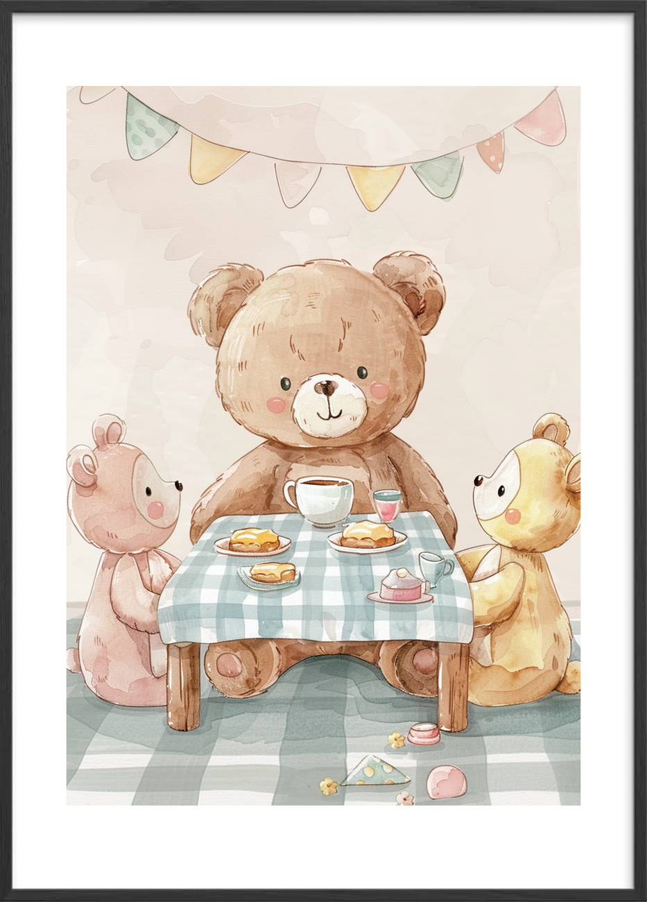Smagen af barndommens te - Black Frame, With White Border