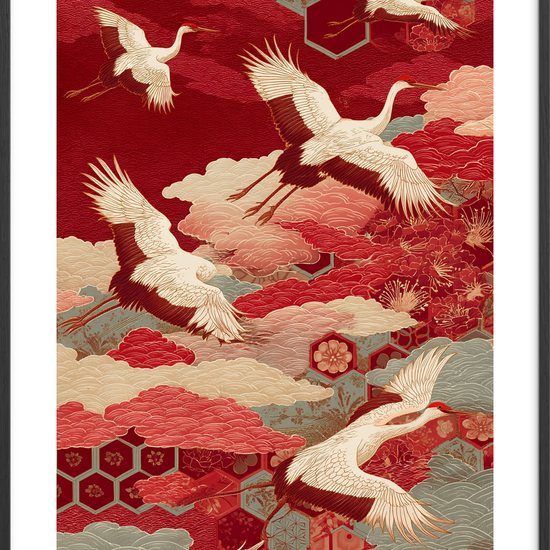 Tranens sus gennem silke - Black Frame, With White Border