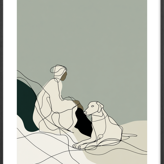 Hvisken af pels - Black Frame, With White Border