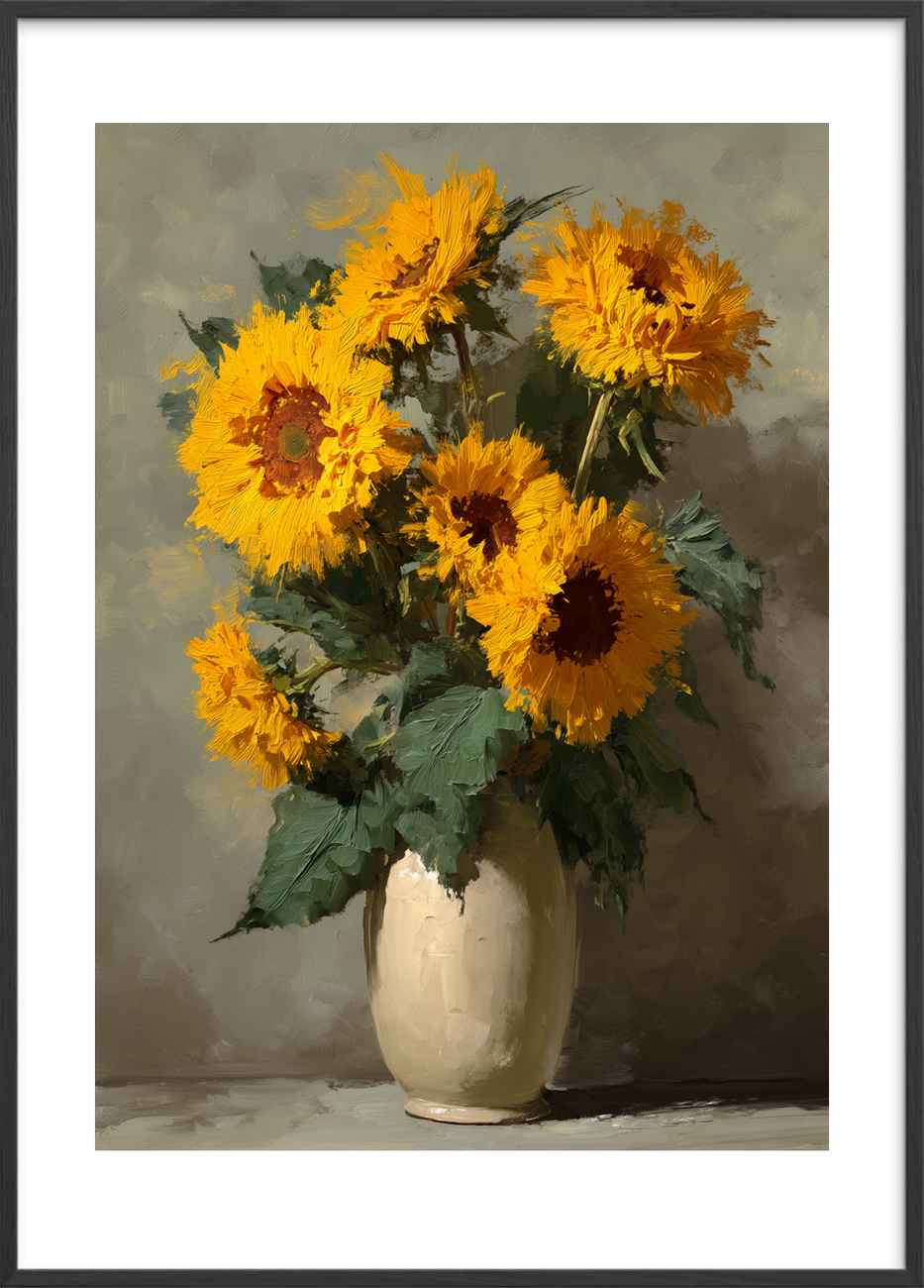 Sommerens varme børstestrøg - Black Frame, With White Border