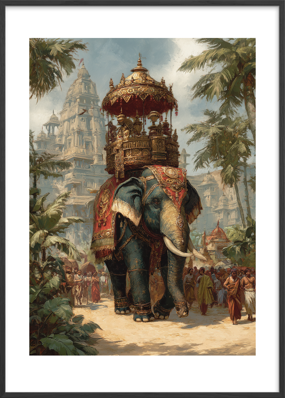 Trommens varme ekko - Black Frame, With White Border