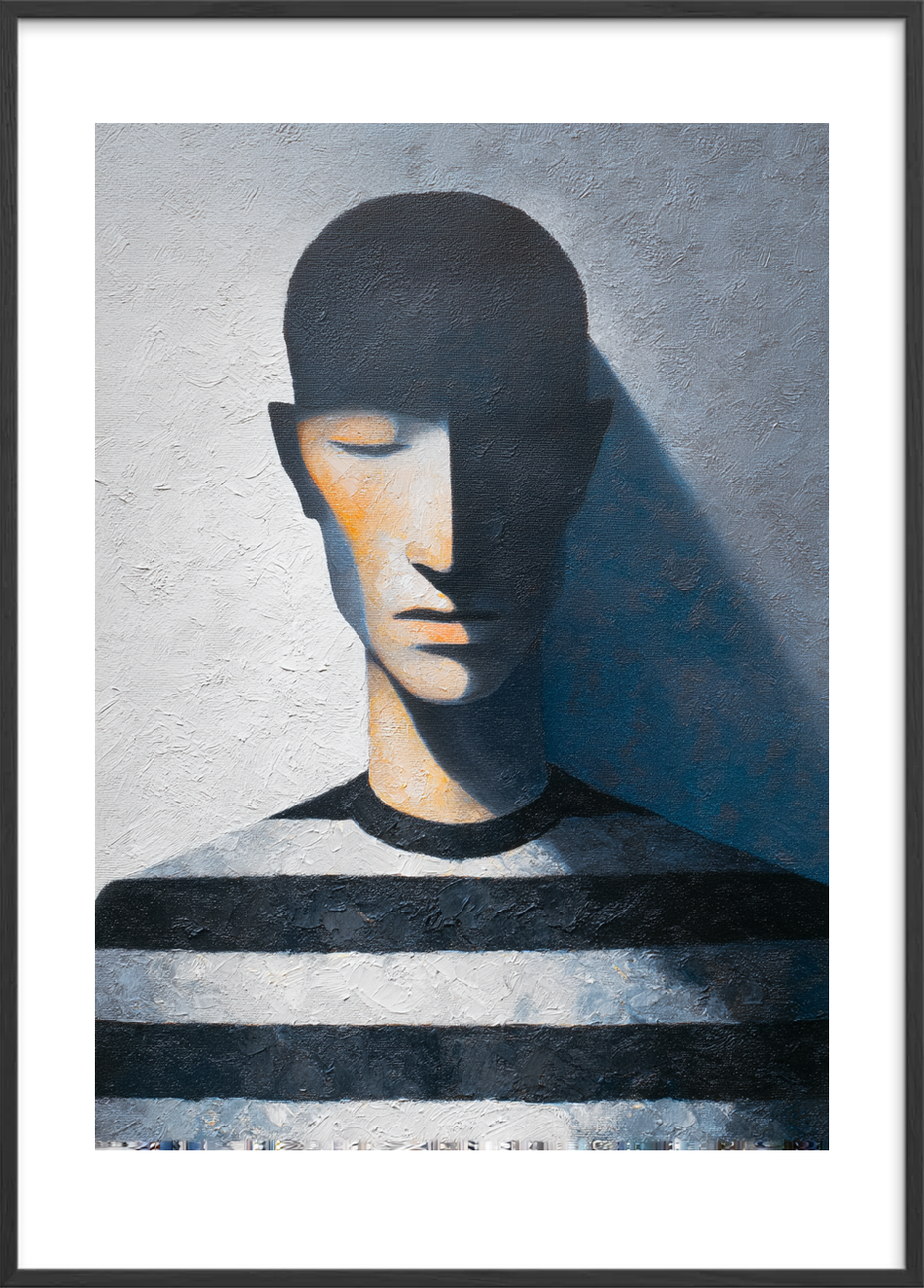 Skyggens kolde berøring - Black Frame, With White Border